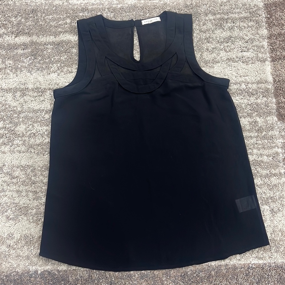 Black sheer tank top